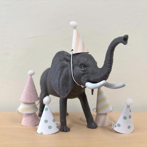 Mini Party Hats for Animals, Cupcakes, Cake Toppers, Pastel Colors (Set of 8)