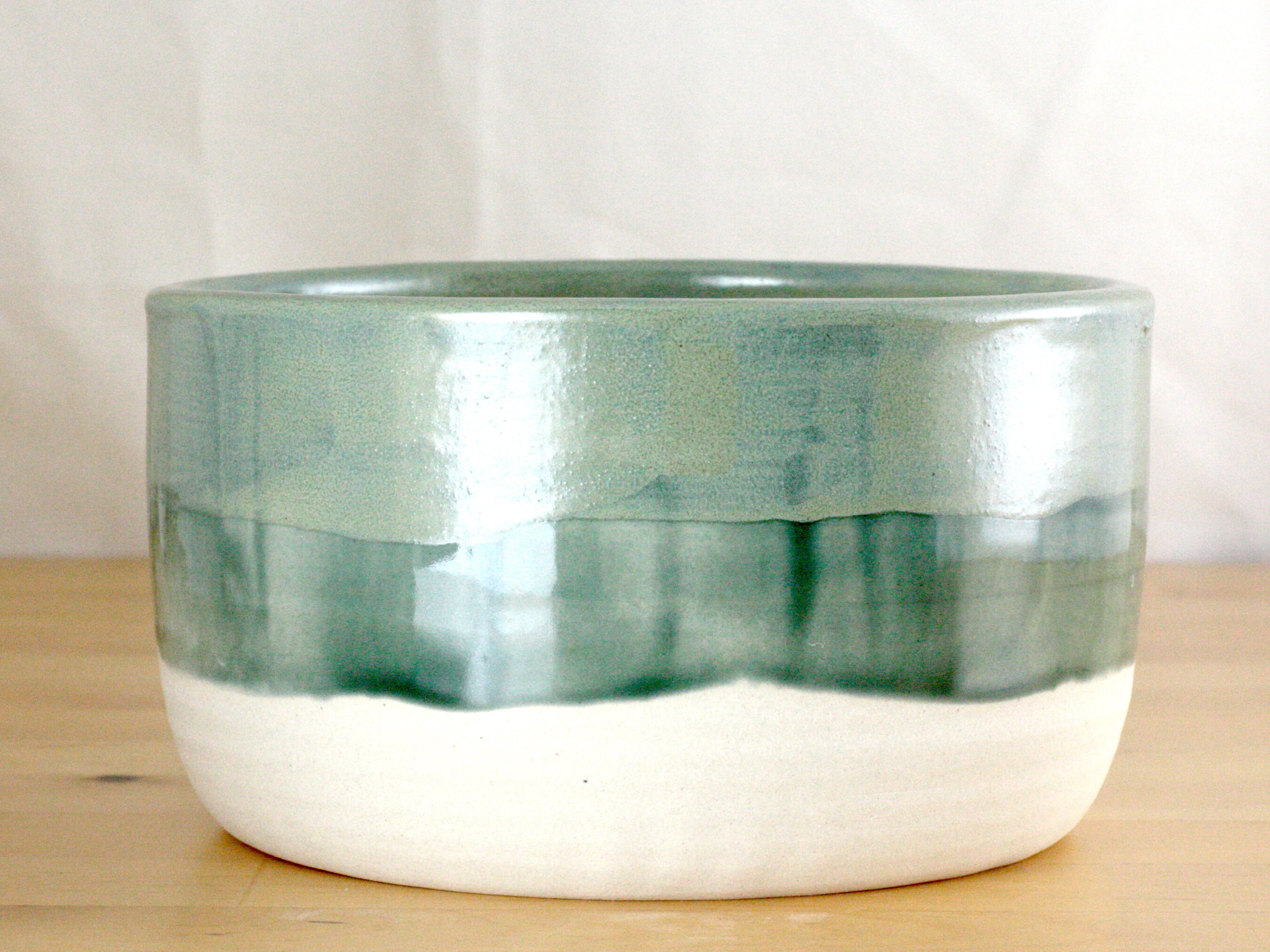 Medium Ceramic Planter in Aqua