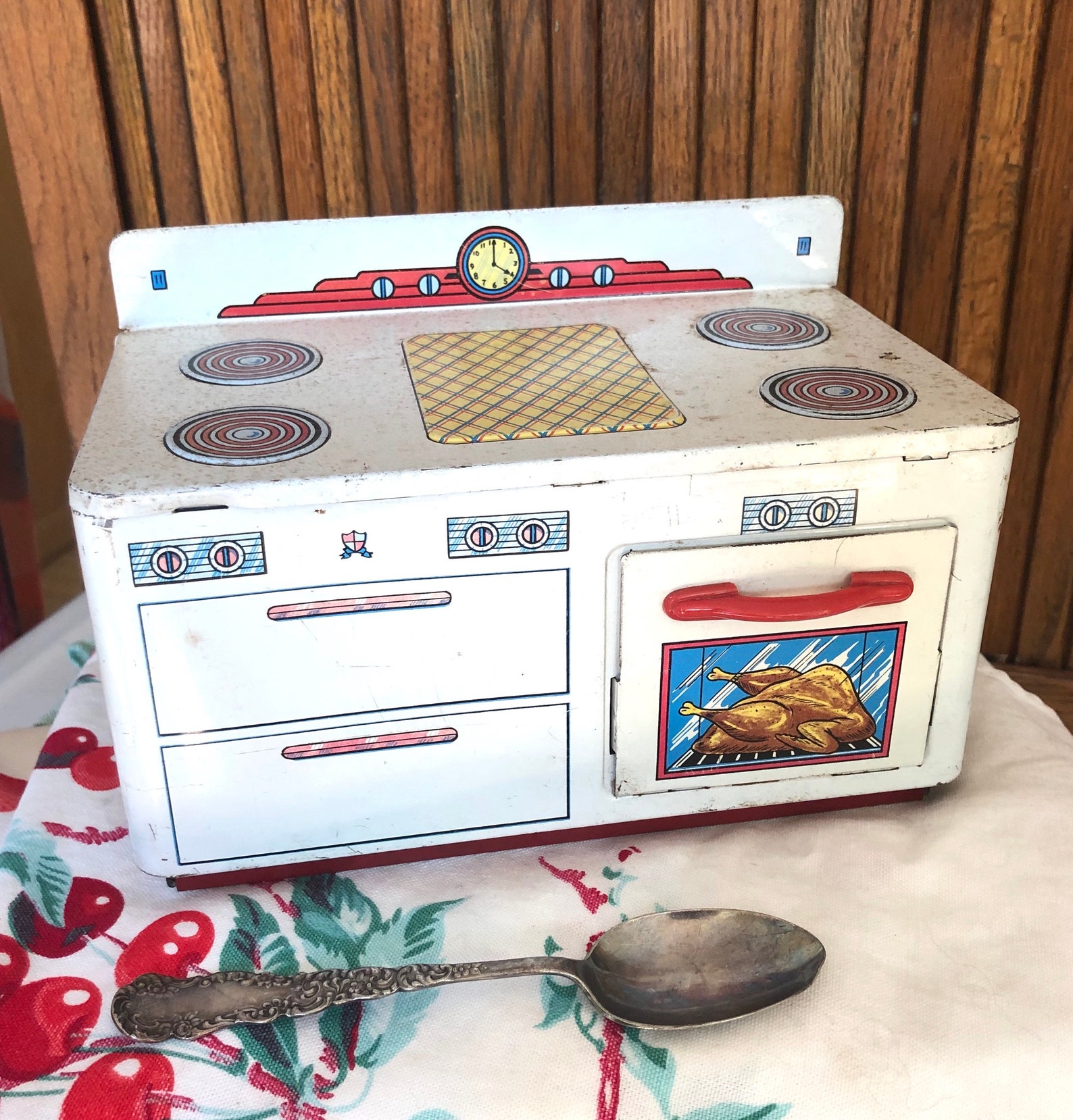 Ohio Art Tin Litho Turkey Stove/ Vintage Toy Etsy