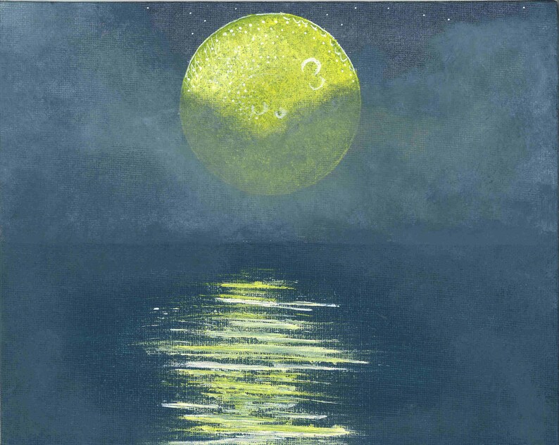 Beaver Moon Mist Fog Art Print Nature Painting November Water Reflection Acrylic Painting Truongsinhhoc Com Vn
