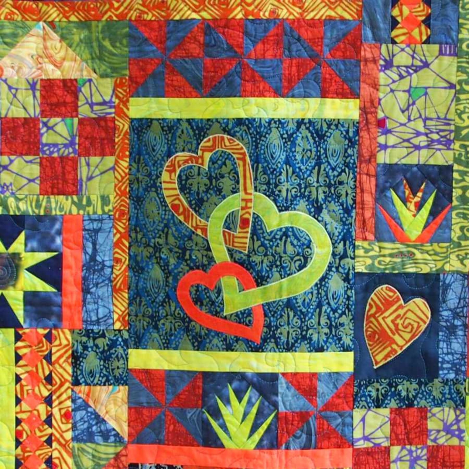 Random Heart Quilt Pattern (PDF Download) by Leslie Edwards @ Quilting ...