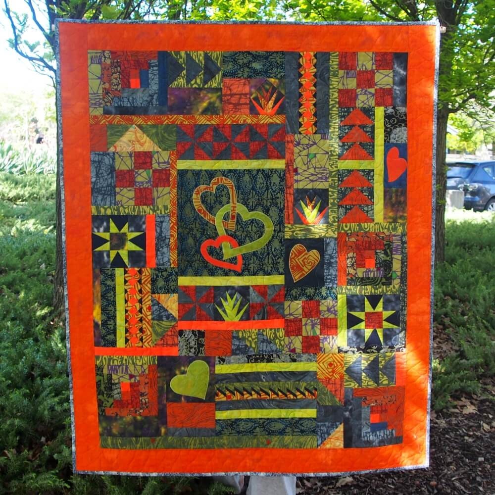 Random Heart Quilt Pattern (PDF Download) by Leslie Edwards @ Quilting ...