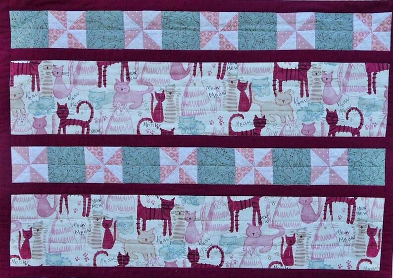 Cats on the Prowl baby quilt pattern PDF download by Leslie Edwards Quilting Fabrications image 2