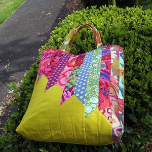 Angle Tote Bag pattern PDF download by Leslie Edwards Quilting Fabrications image 3