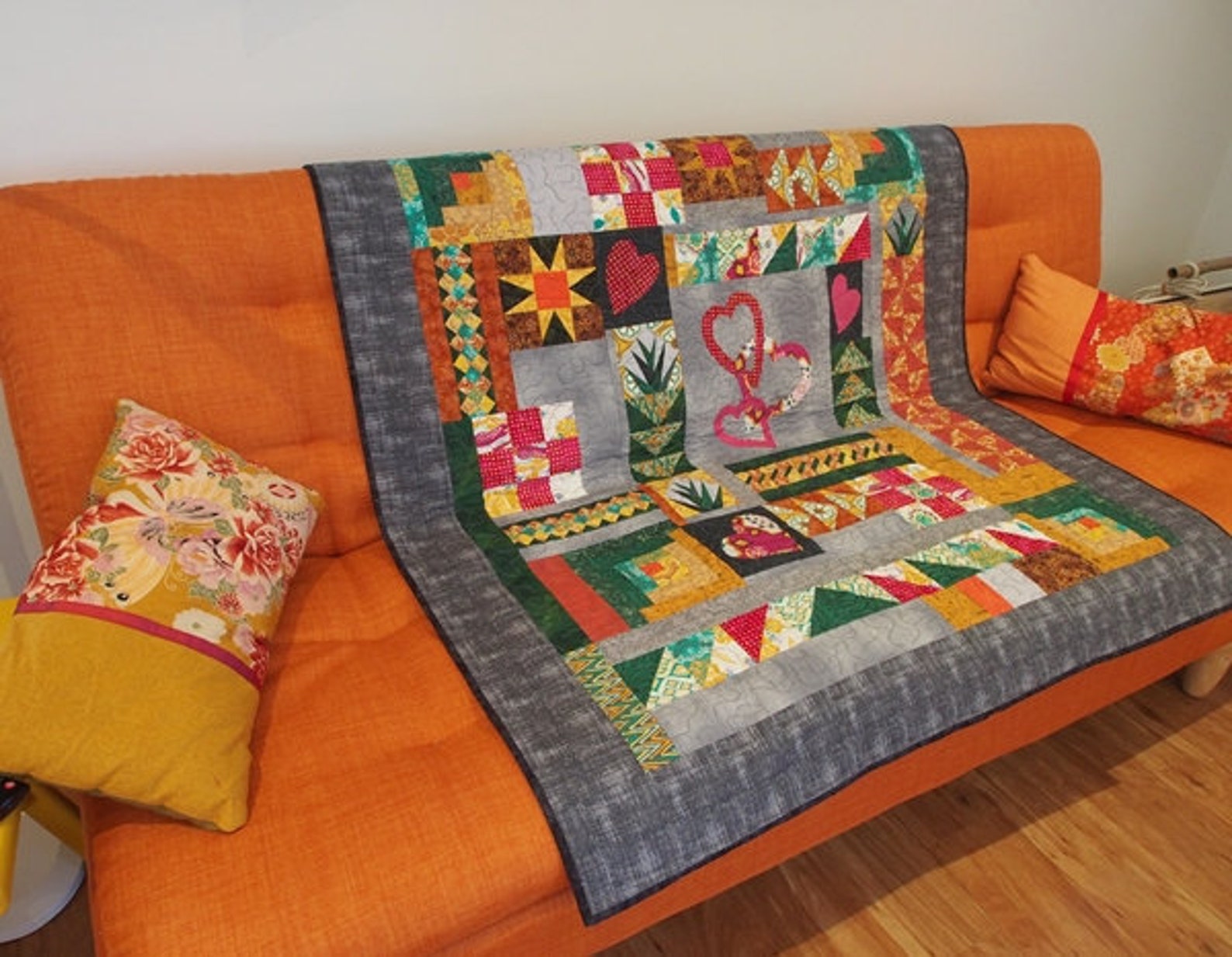 Random Heart Quilt Pattern (PDF Download) by Leslie Edwards @ Quilting ...