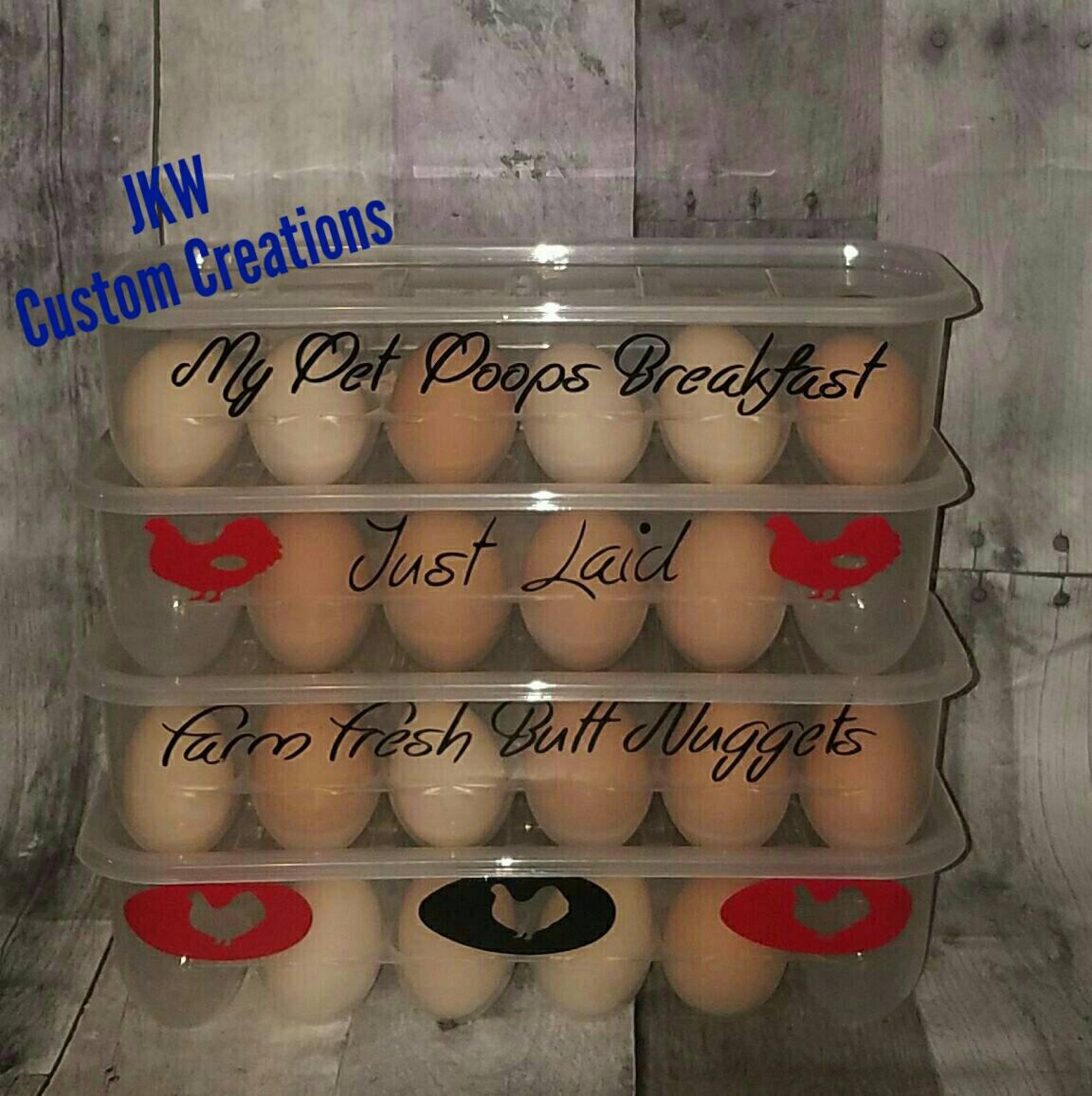 1 Plastic egg storage carton stack able egg storage Fresh Etsy