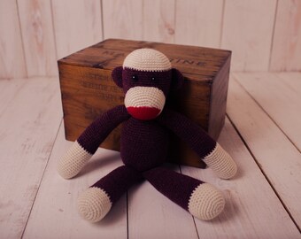 Custom Handmade Crochet Sock Monkey