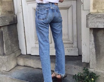 SIZES 26-42 Slim Leg Vintage Reworked Levi Jeans MEDIUM BLUE - Etsy