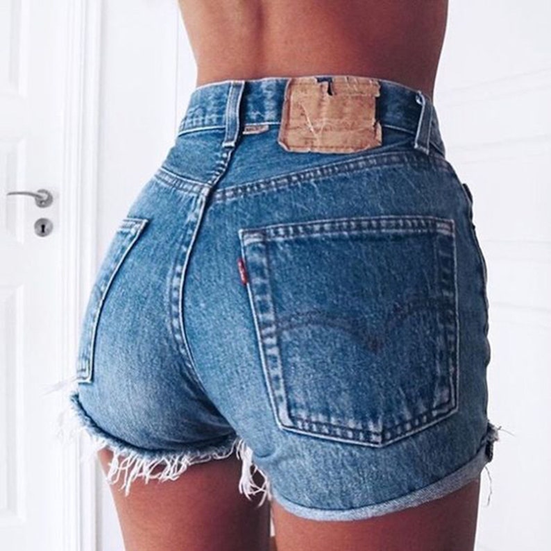 SIZES 26-42 Vintage Levi Jean Shorts HAND PICKED image 4