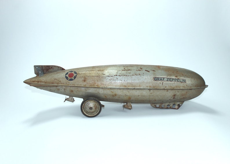 1930's Steelcraft Graf Zeppelin Airship Toy. Pressed Steel Etsy