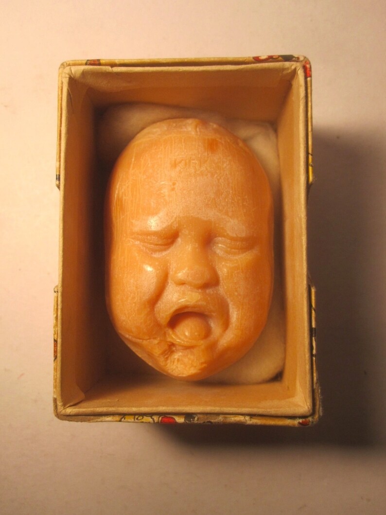 Antique Soap 1926 Kirk Two Faced Baby Head Soap Carving with | Etsy