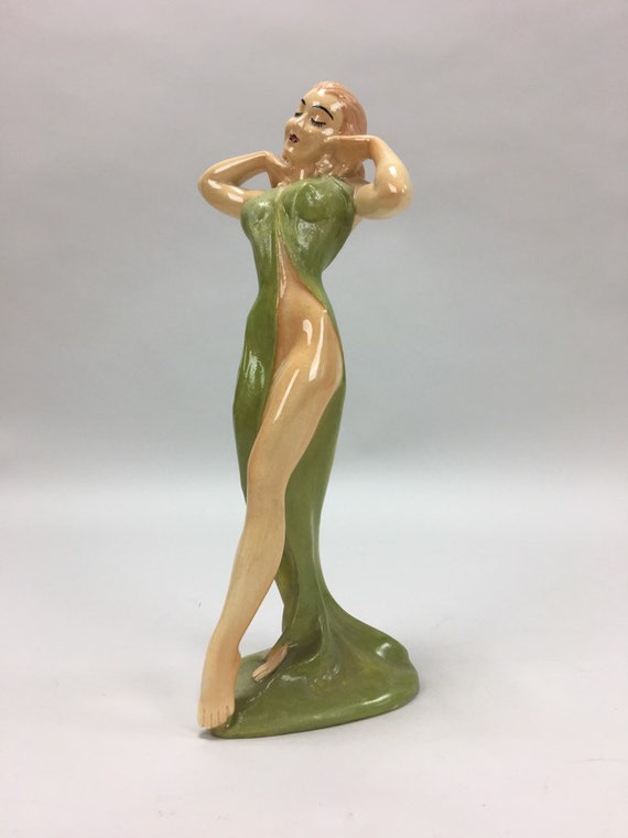 Vintage Pinup Figurine Sexy Goddess Ceramic Collector Pinup Etsy