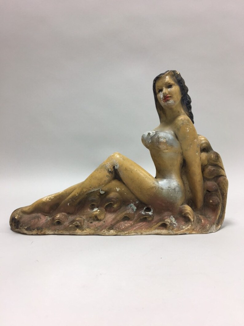 1940's Chalkware Pinup Girl Carnival Prize.  RARE. image 0