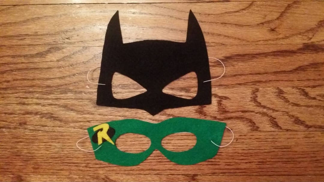 Child Size Batman and Robin Masks Great for Parties Etsy