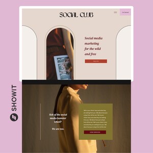 Showit Website Template for Content Creators Showit Website Template Author Website Template Retro Website Template Website Template Blog