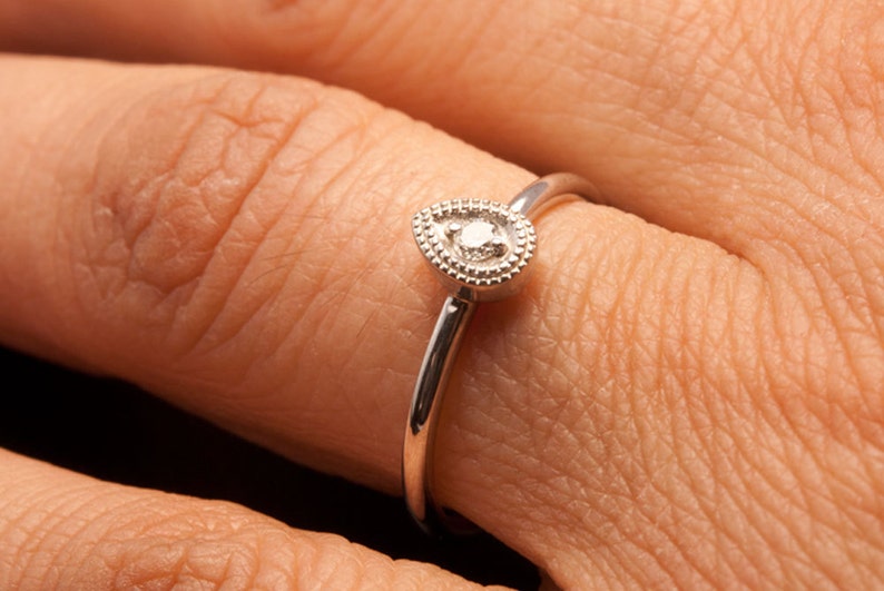 Stackable Diamond Ring - Etsy