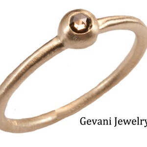 Stackable Mocha Diamond Gold Ring