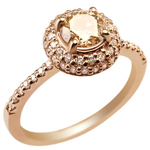 Champagne Diamond Engagement Ring