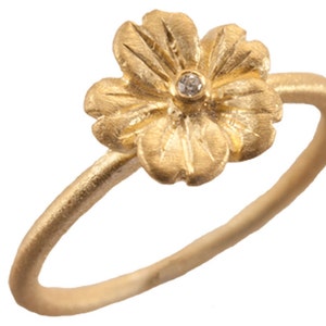 Flower Blossom Ring, Diamond Flower Ring