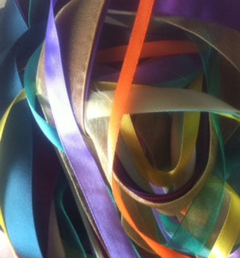 RIBBON PACK 10m Assorted Colour Themes Ribbon Silk Satin Etsy