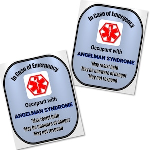 2er Pack Engelmann Syndrom Fensterdecals