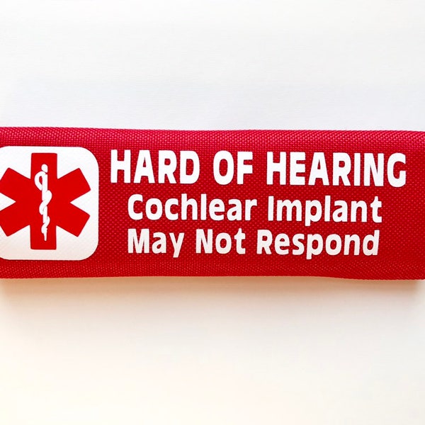 Hard of Hearing Cochlear Backpack Medical Alert Car Seat Harness Belt Cover