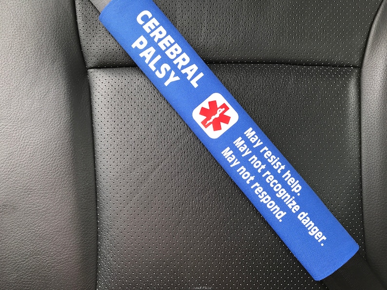 Custom Printed Medical Alert Seatbelt Cover Autism Seat Belt Etsy