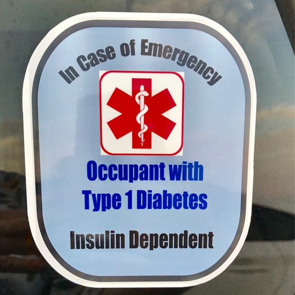 Type 1 Diabetes Car Home Window Decal Weatherproof Fade Resistant