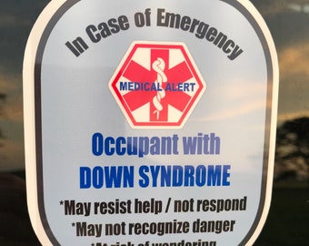Down Syndrome Car Home Window Decal Weatherproof Fade Resistant