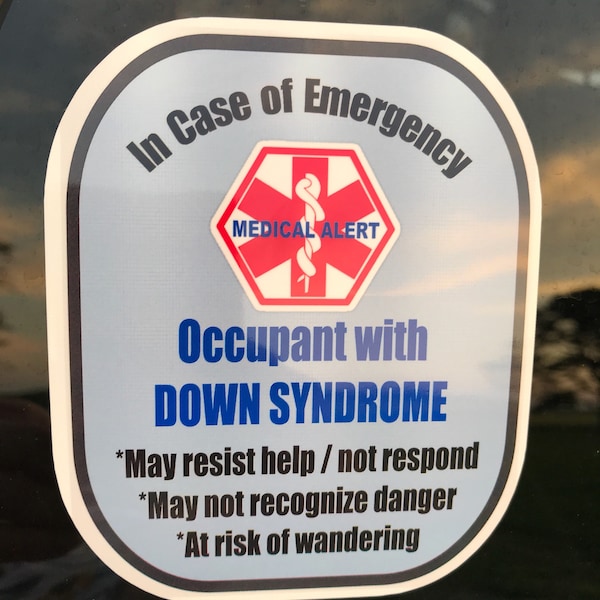 ダウン症候群 車 家 窓用 デカール 耐候性 色褪せにくい