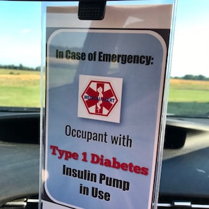 Typ 1 Diabetiker-Insulinspritzen-Plakat doppelseitiger medizinischer Alarm