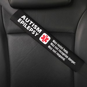 Autism Epilepsy Seatbelt Cover Medical Alert Seatbelt Cover Special Needs Seatbelt Cover image 2