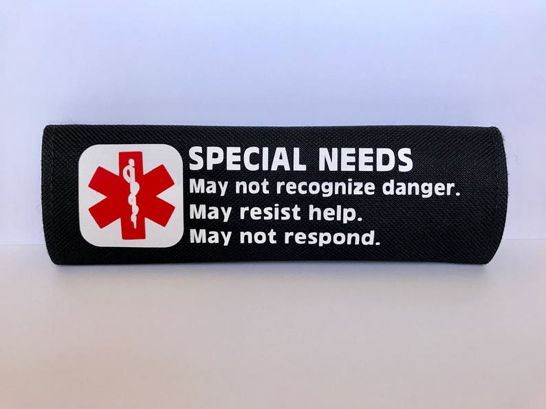 Special Needs Medical Alert Car Seat Harness Belt Cover Etsy UK