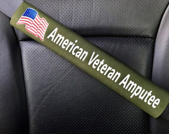 Veteran Amputee Disabled American Seat Belt Cover