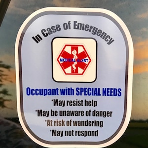 Special Needs Car Home Window Decal Weatherproof Fade Resistant