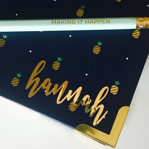 Simplified Planner Name Monogram Decal Sticker | Weekly Simplified Planner Monogram | Daily Simplified Planner Monogram | Gold Foil Decal