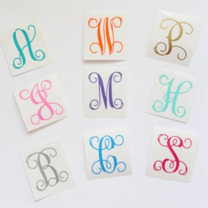 Single Letter Monogram Decal | Many styles and colors available! one letter decal, single letter monogram, monogram for car, laptop, phone