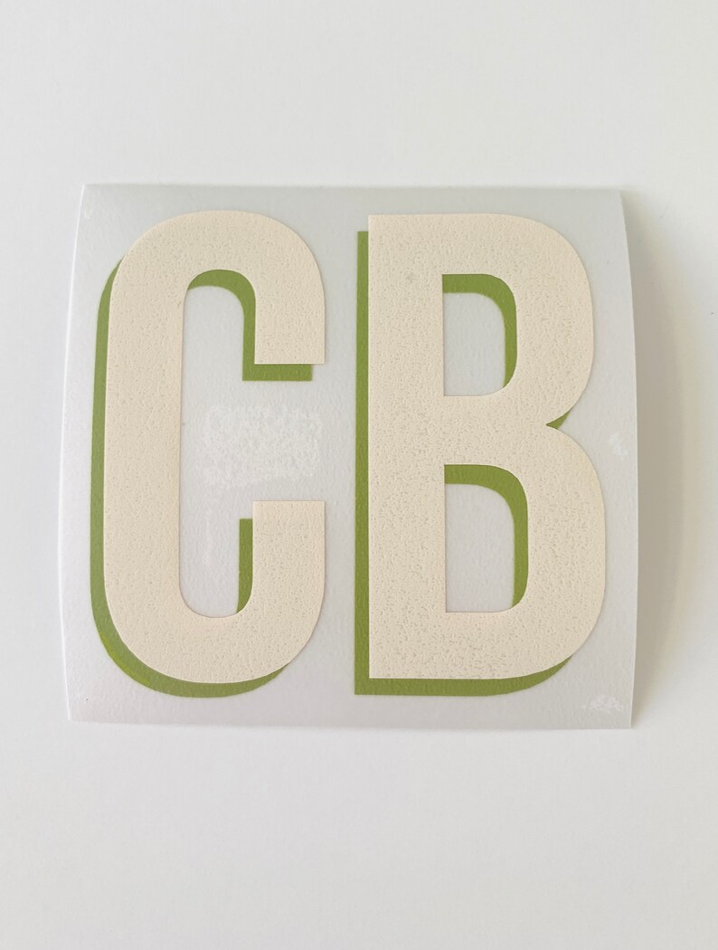 2 Letter Double Layer Vinyl Monogram Decal Sticker Thick Etsy