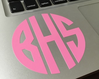 Monogram Decal for Laptop | Lots of Colors and Styles!