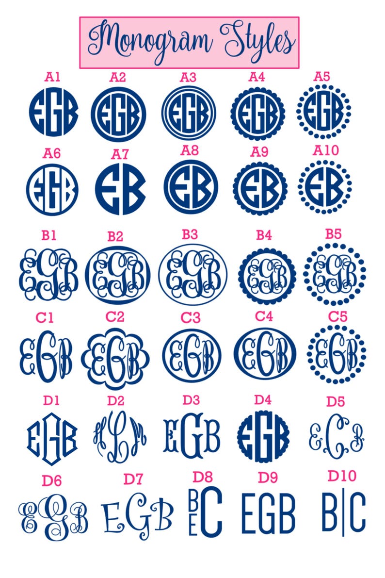 Vinyl Monogram Decal: Car, Laptop, Yeti Tumbler Sticker - Waterproof and Permanent Vinyl image 2