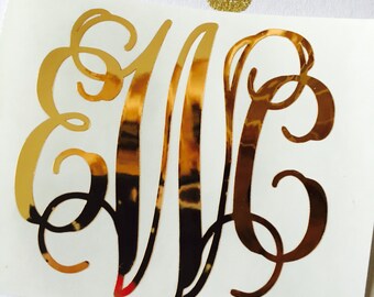 Gold Foil Monogram - Computer, iPhone, Car, Laptop, iPad