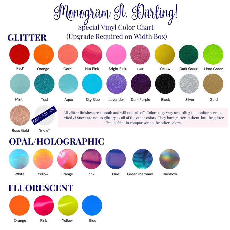 Vinyl Monogram Decal: Car, Laptop, Tumbler, Pouch Sticker; Regular, Glitter, Opal, Fluorescent vinyl - Permanent and Waterproof image 4