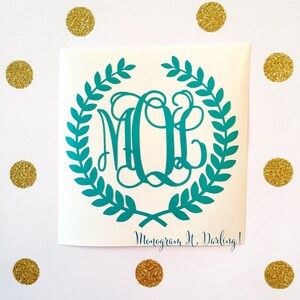 Sticker couronne à monogramme | Beaucoup de tailles et de styles !