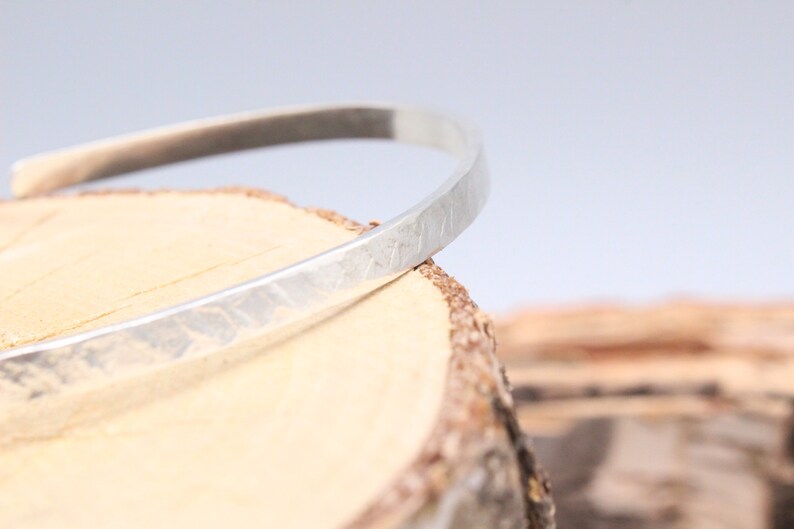 Handmade In The UK Silver Cuff Bracelet Abstract Pattern
