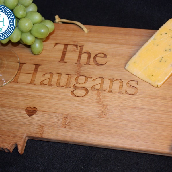 Montana State Shaped Cutting Board Personalized Wedding Moving New Home House Housewarming Host Hostess Closing Unique Gift