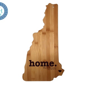 New Hampshire Personalized Cutting Board | Home | Custom Housewarming or Unique Wedding Gift