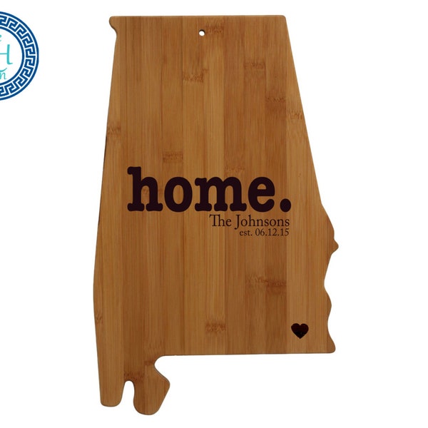Alabama Personalized Cutting Board | Home | Custom Housewarming or Unique Wedding Gift