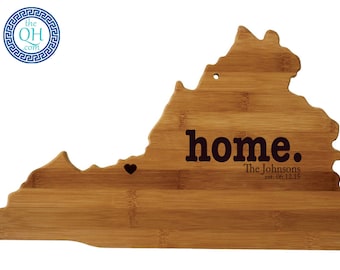 Virginia Personalized Cutting Board | Home | Custom Housewarming or Unique Wedding Gift