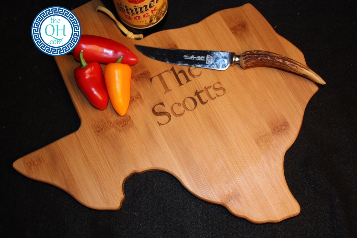 Texas Personalized Cutting Board State Shaped for Wedding Etsy