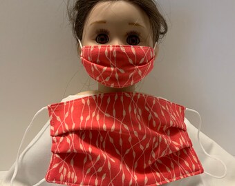 M10- child’s face mask and matching mask for an 18” doll both using 100% cotton